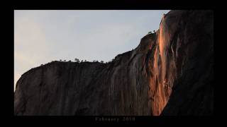 Horsetail Fall Yosemite turned Golden at Sunset [upl. by Aria]