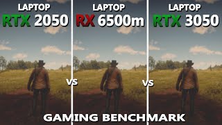 LAPTOP RTX 2050 vs RX 6500m vs RTX 3050 Gaming Benchmark Test in 2024  Which one is Better [upl. by Lleda]