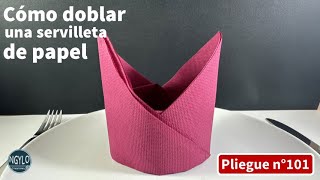 Cómo doblar una servilleta de papel en forma de corona  Decoración de mesa [upl. by Nnahgiel]