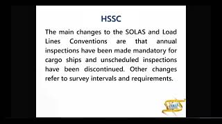 HSSC Harmonized System of Survey and CertificationNav Arch 1 Theory topics for Chief Mate Phase 1 [upl. by Nuawed]