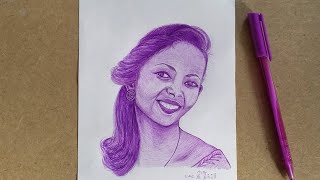 Self Portrait  Ballpoint Pen Drawing Time Lapse [upl. by Thayne]