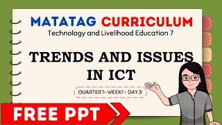 LESSON TRENDS AND ISSUES IN ICT [upl. by Attenev]