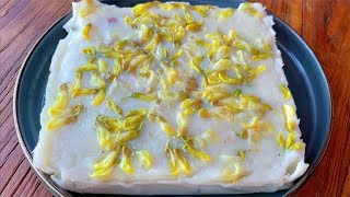 Eating Sophora japonica in Sophora japonica season teaches you how to make Sophora japonica cake I [upl. by Names]