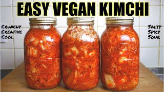 VEGAN KIMCHI  EASY amp DELICIOUS  Cheap Lazy Vegan Recipe [upl. by Kehoe]