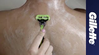 Learn How To Shave Your Back  Body Grooming  Gillette Manscaping [upl. by Trish]