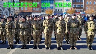 Stockton on Tees Remembrance day parade 11th November 2017 [upl. by Zelig]