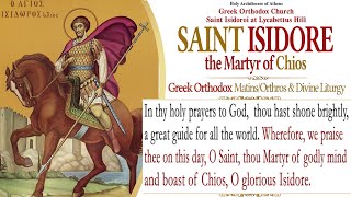 May 14 2022 Saint Isidore the Martyr of Chios  Greek Orthodox Divine Liturgy Live stream [upl. by Brendis779]