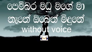 Pembara Madu Mage Karaoke Without Voice පෙම්බර මධු මගේ [upl. by Acnairb]