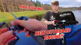 I bought a new outboard engine lure fishing for pikeo [upl. by Ibrek]