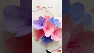 Easy pop up flower card 🌸 diy papercraftdiy giftideas youtubeshorts shorts [upl. by Arihsan870]