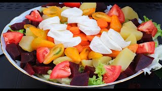 SALADE DE POMMES DE TERRE  BETTERAVE  MOZZARELLA 🌴 ILE DE LA REUNION [upl. by Box15]