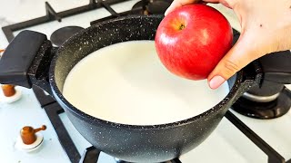 Geben Sie einfach einen Apfel in kochende Milch Du wirst begeistert sein Rezept in 5 Minuten [upl. by Ernestine]