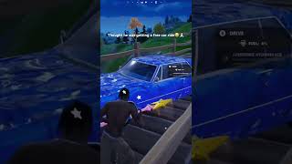 He’s NEVER trusting a car again💀Use codeKQDEE in the item shop❤️fortnite fortnitefunny gaming [upl. by Yknip996]