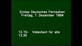 ARD 06 12 1984 Tagesschau und Sendeschluß [upl. by Teevens]