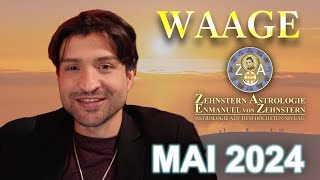 WAAGE MONATSHOROSKOP MAI 2024  ZEHNSTERN ASTROLOGIE [upl. by Nylinej]