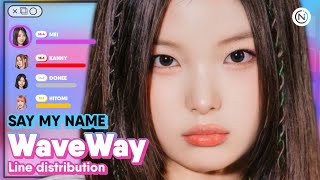 SAY MY NAME  WaveWay Line Distribution Color Coded Nawaiik [upl. by Maye]