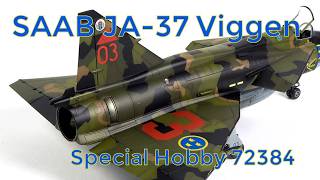 SAAB JA 37 Viggen 172 scale model build Special Hobby 72384 [upl. by Benis342]