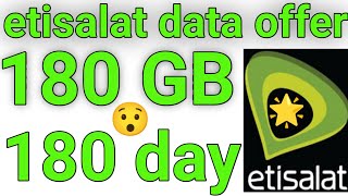 etisalat 180 GB DATA PACKAGE OFFER 180 day [upl. by Melinde612]