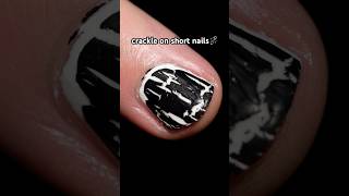 Crackle on short nails 😎⛓️‍💥🖤🙏 Cracked Taco Shell by Holo Taco [upl. by Bay617]