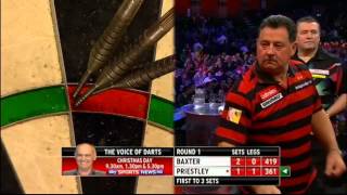 Baxter v Priestley  45  Round One  World Darts Championship 2013 [upl. by Ydac]