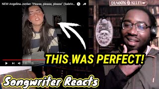 Songwriter Reacts to Angelina Jordan quotPlease please pleasequot Sabrina Carpenter [upl. by Amesari193]