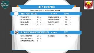 WSCampCCA  Div 02 AMurrayRRoss Shield  Rd14  Glen Orden CW Blue v West Point Titans [upl. by Ailehpo]