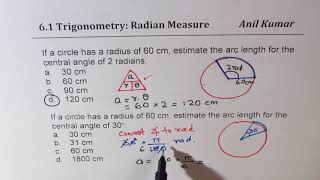 Radian Measurements Arc Length and Degree Radian Conversion Test MHF4U [upl. by Nady]