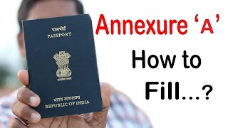 How to fill Annexure A  Passport  Govt Employees  Help in Tamil [upl. by Kean641]