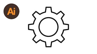 Learn How To Draw a Cog Settings Icon in Adobe Illustrator  Dansky [upl. by Imeon]