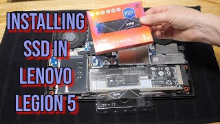 Adding An SSD To A Lenovo Legion 5 Laptop [upl. by Eemaj]