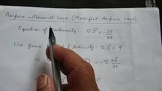 LS56  Ampere Maxwell Law  Maxwell Equations [upl. by Irtimed]