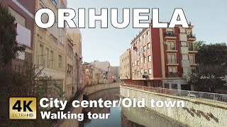 Orihuela  Old Town City Сenter Spain  Walking tour 4k 60 fps [upl. by Warram]