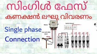 സിംഗിൾ ഫേസ് എനർജി മീറ്റർ കണക്ഷൻ single phase energy meter connection theory [upl. by Murdoch]