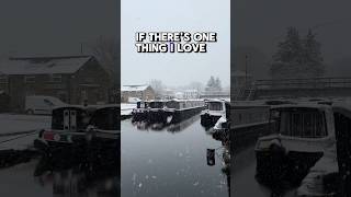 Leaky dry docks under a snowy sky boating wales narrowboat mooring winter leaks [upl. by Stoddart]