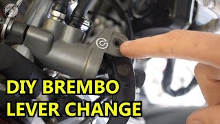 How To Change Brembo Brake Lever  Remove and Install [upl. by Aelat]