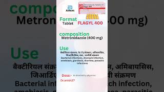 FLAGYL 400 use  FLAGYL 400 tablet use in hindi  FLAGYL tablet flagyl metronidazole dranish [upl. by Meraree]