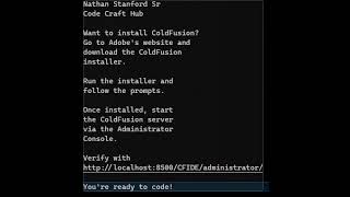 Adobe ColdFusion Install coding programming code coldfusion [upl. by Jerrine]