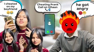 Cheating prank on My boyfriend 🤧🤧 vihaan got angry 😡😡 [upl. by Llekram]