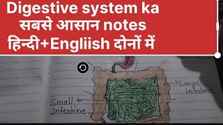 digestive system Hindi notes पाचन तंत्र main organ DMLT notes with laddu Gopal [upl. by Lambard]