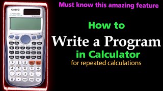 Programming in your Casio Calculator  PiSquare Academy [upl. by Eiramanel]