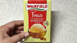 Weikfield butterscotch ice cream mix  ice cream mix  weikfield ice cream powder  ice cream powder [upl. by Slocum]