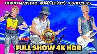 GUNS N ROSES live CIRCO MASSIMO  ROMA ITALY 08072023  FULL CONCERT 4K HDR gunsnroses [upl. by Flori891]