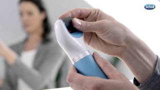 Scholl Velvet Smooth Express Pedi Refill How to Video [upl. by Zuckerman]