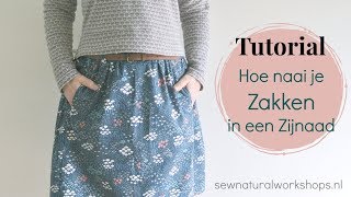 Tutorial Zakken naaien in de zijnaad van je rok of broek [upl. by Acemat]