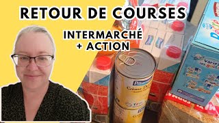 GROS RETOUR DE COURSE intermarché et action avec les prix course budget inflation maman food [upl. by Kirby]