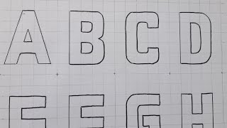 2d Drawing Capital Letter A To Z  How To Draw Alphabet Lettering A Z Easy Simple For Beginners [upl. by Timrek913]