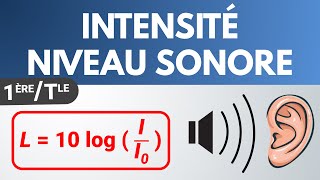 INTENSITÉ SONORE amp NIVEAU DINTENSITÉ SONORE ✅ Terminale Spécialité  Physique [upl. by Dara]