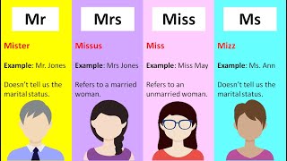 Titles Mr Mrs Miss amp Ms  Learn the difference [upl. by Consuelo]