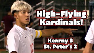 Kearny 3 St Peters Prep 2  HS Boys Soccer  Kardinals Unbeaten in 23 Straight Matches [upl. by Namyaw]