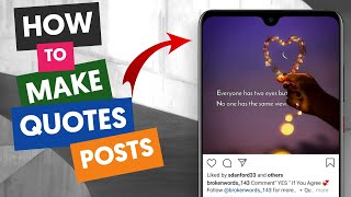 How to Design Quotes for Instagram Post on Phone  Android Tutorial  Hindi  Tech Vox [upl. by Areem]